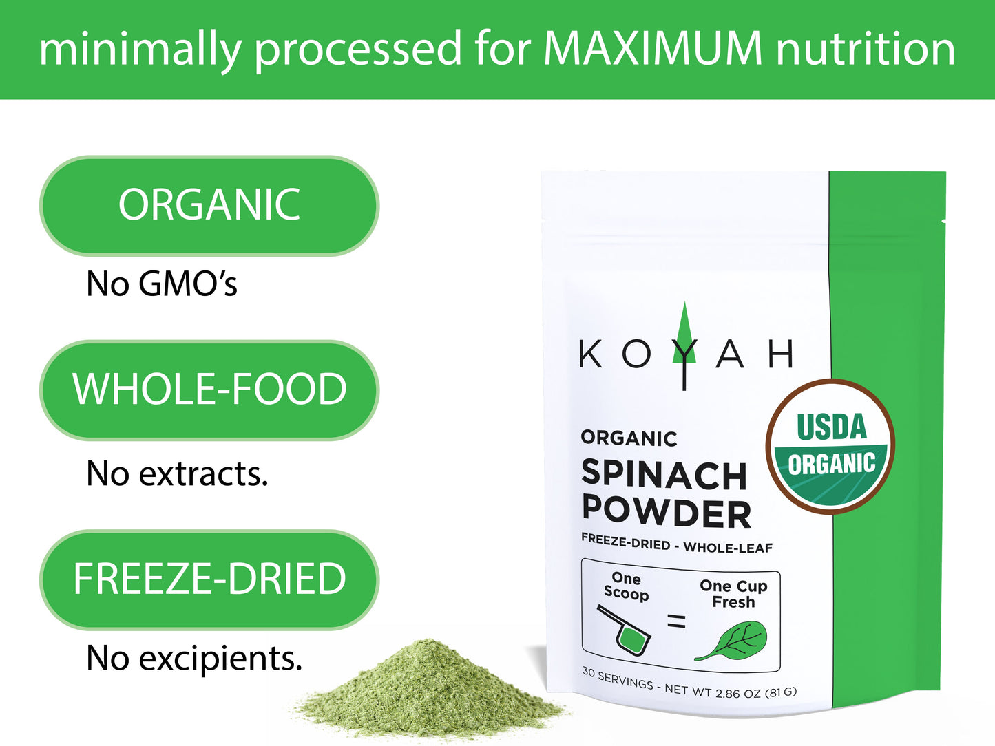 Organic Spinach Powder