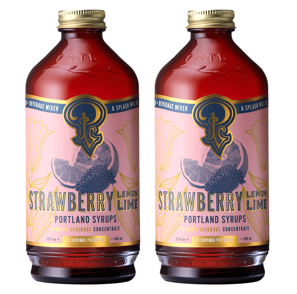 Strawberry Lemon-Lime Syrup two-pack by Portland Syrups