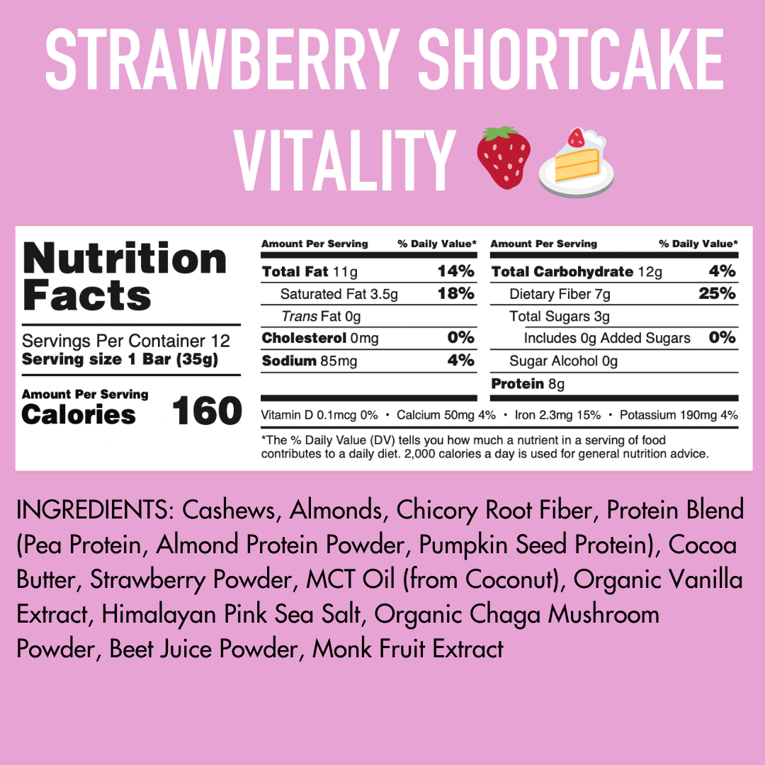 Strawberry Shortcake VITALITY (12 Count ) 🍓🍰 by B.T.R. Bar