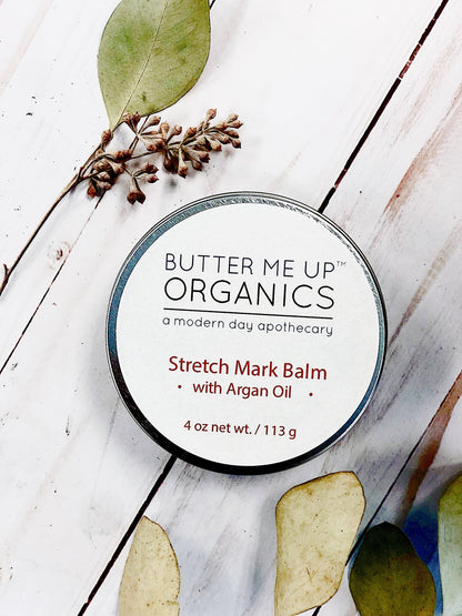 Organic Stretch Mark Body Butter Argan Oil/ Stretch Marks / Stretch Mark Salve / Stretch Mark Reducer / Organic Skincare / Butter Me Up