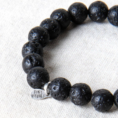 Lava Stone Energy Bracelet 8mm by Tiny Rituals