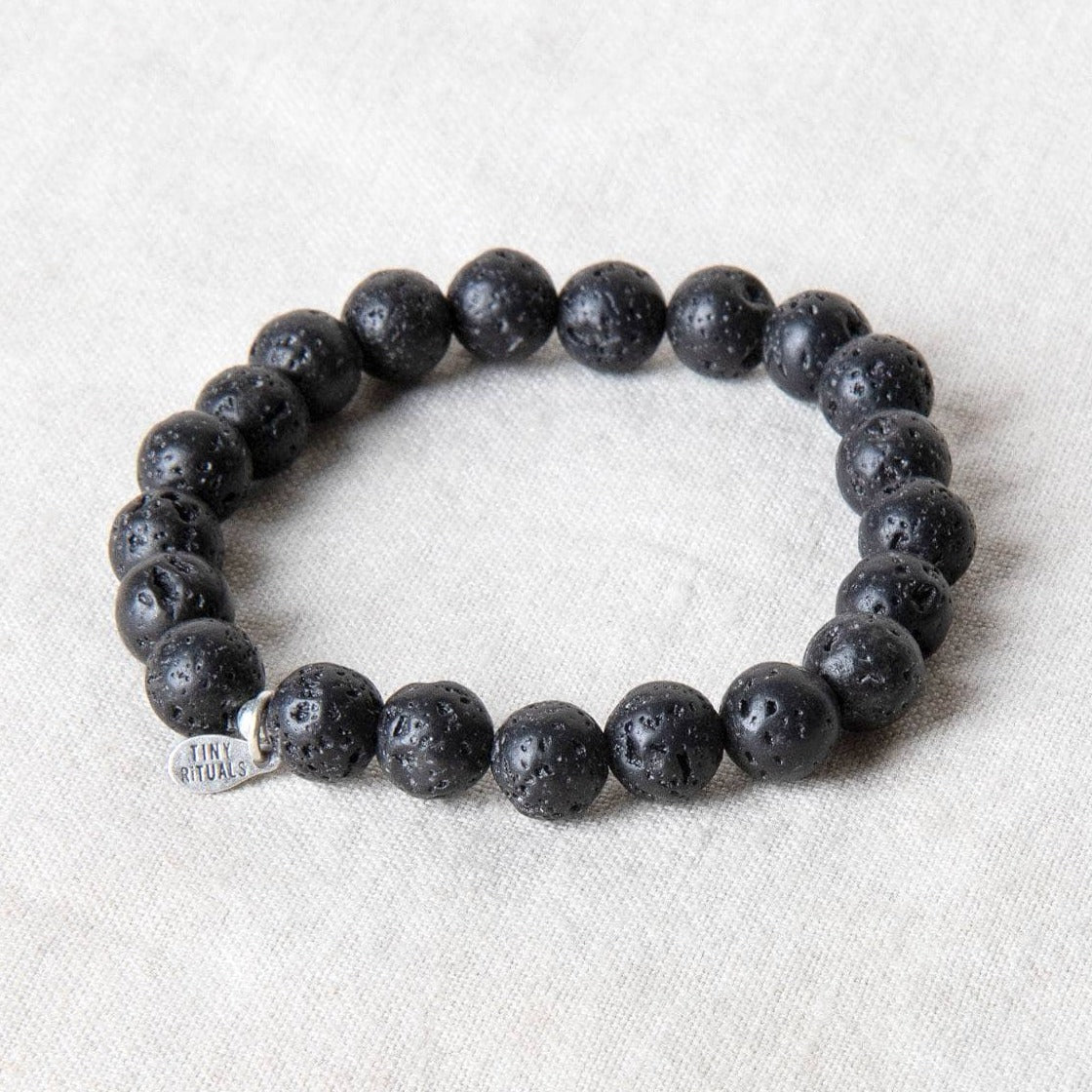 Lava Stone Energy Bracelet 8mm by Tiny Rituals