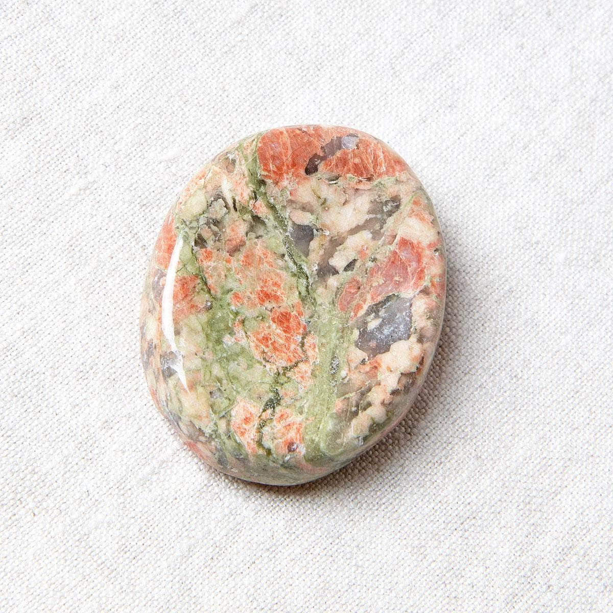 Unakite Worry Stone by Tiny Rituals