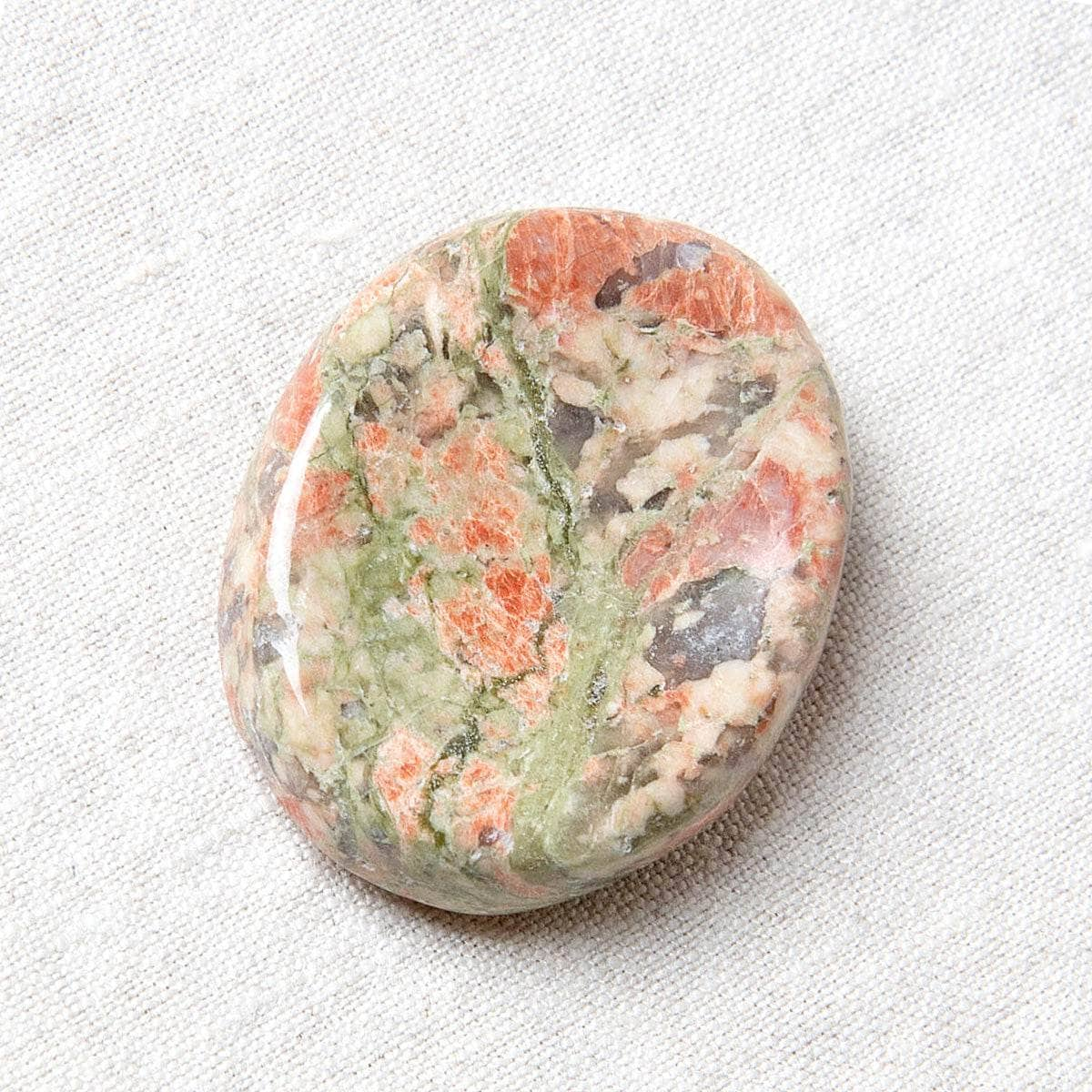 Unakite Worry Stone by Tiny Rituals