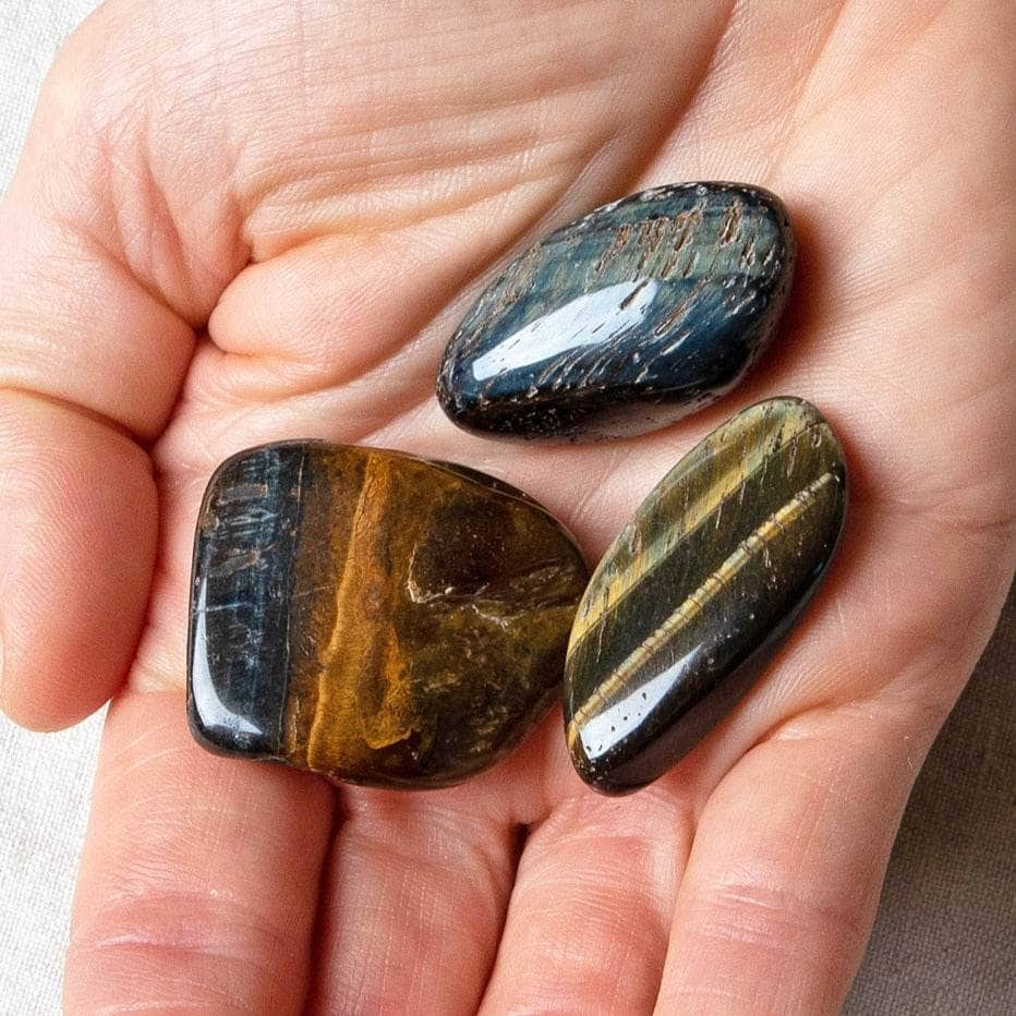 Blue Tiger Eye Stone Set by Tiny Rituals