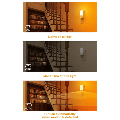 Anti-Blue LED Night Light Motion Sensor - Amber