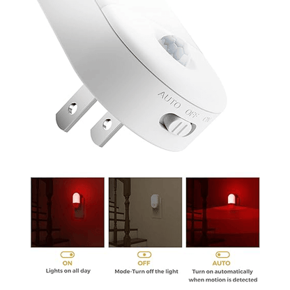 Anti-Blue LED Night Light Motion Sensor - Red