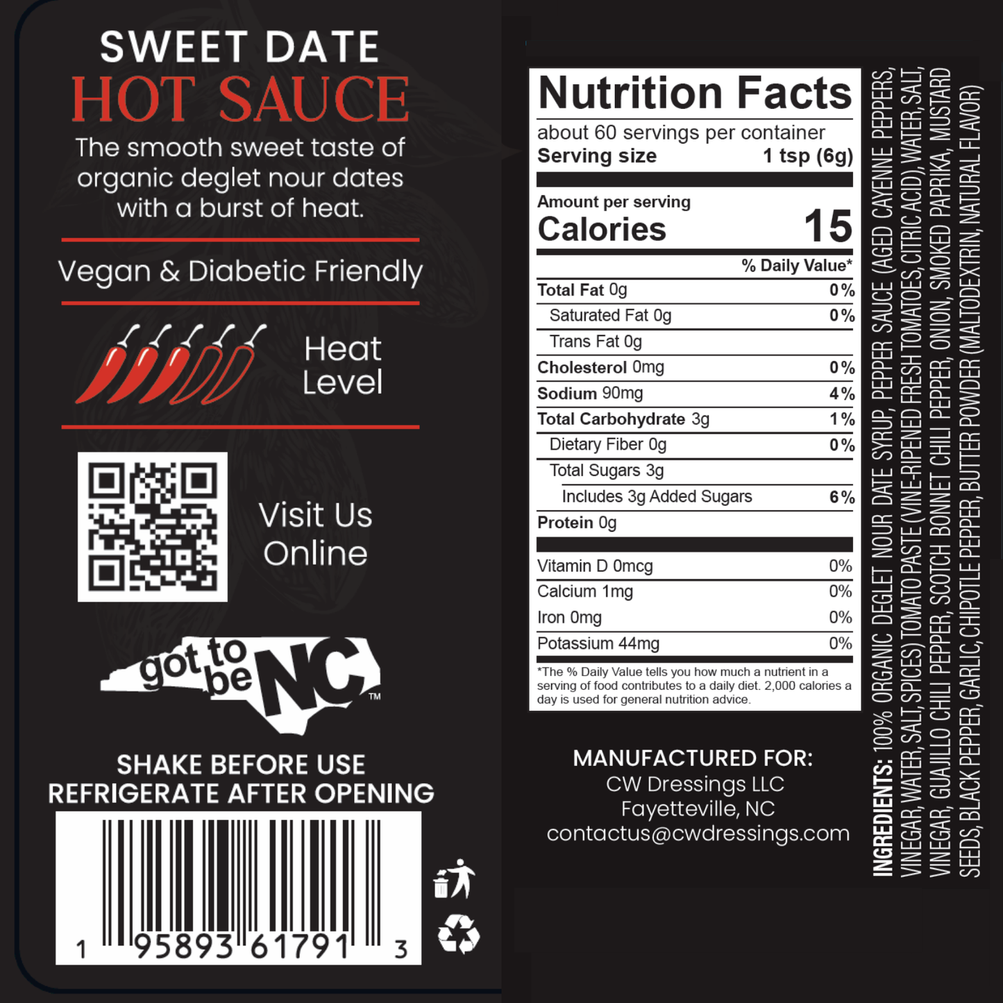 DATE BALSAMIC VINAIGRETTE & SWEET DATE HOT SAUCE BUNDLE by CW Dressings™