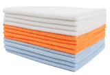 Certified Recycled Microfiber Cleaning Cloths, 12 Pack, 3 Colors by The Everplush Company