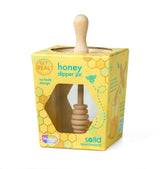 Glass Honey Dipper Jar - Honey Bee
