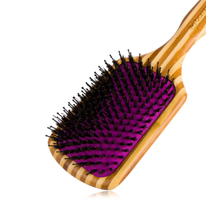 Bamboo XL Detangling Paddle Brush with Boar Bristles