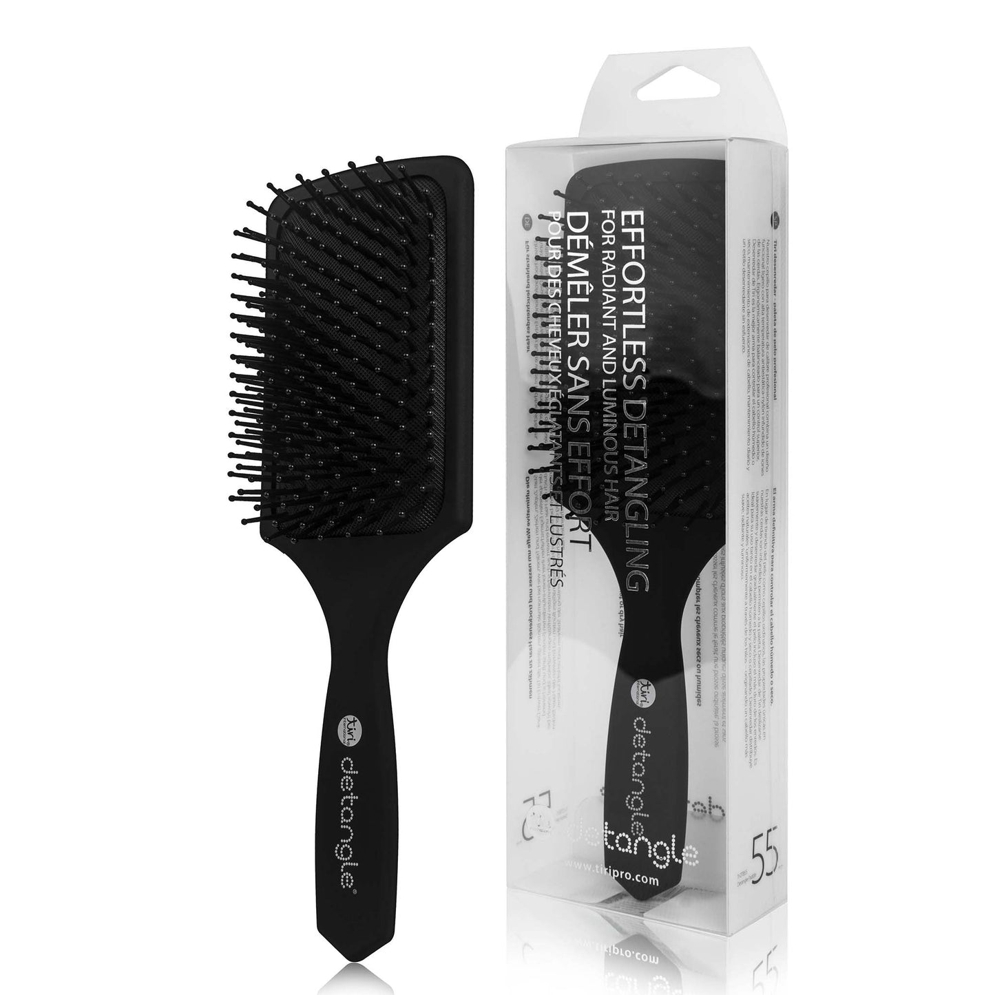 Detangling No-Frizz Nylon Paddle Brush