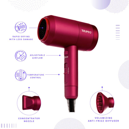 Prisma Pro Dryer with Adjustable Airflow Technology (Accessories Included)