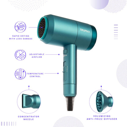 Prisma Pro Dryer with Adjustable Airflow Technology (Accessories Included)