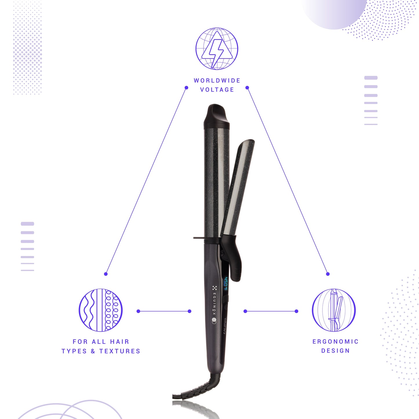 Equinox Digital 32mm Professional Clip Curler