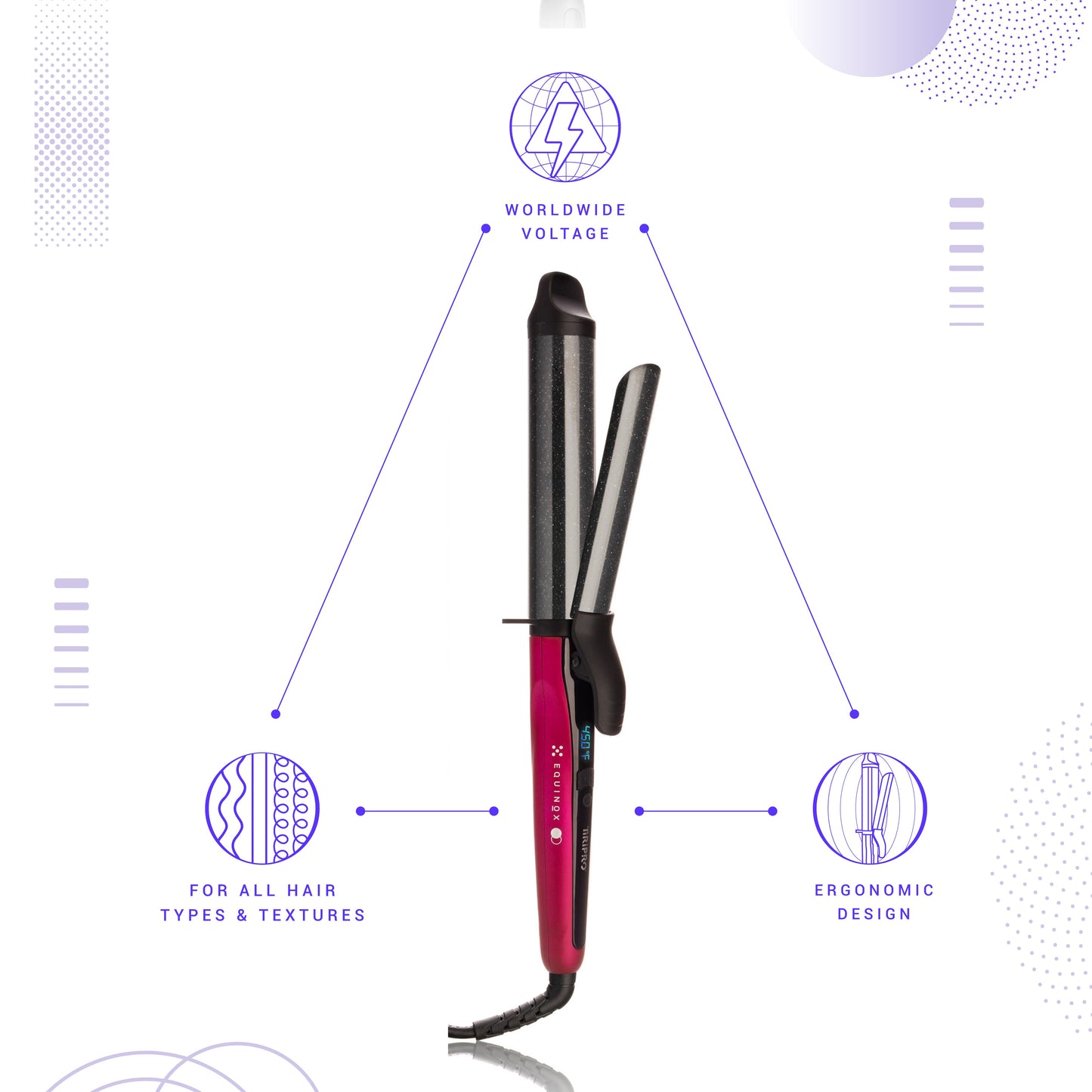 Equinox Digital 32mm Professional Clip Curler