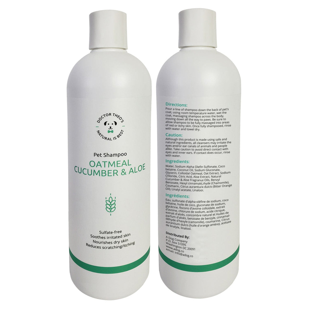 Dog Shampoo - Oatmeal, Cucumber & Aloe - Made in USA - 16 oz by American Pet Supplies