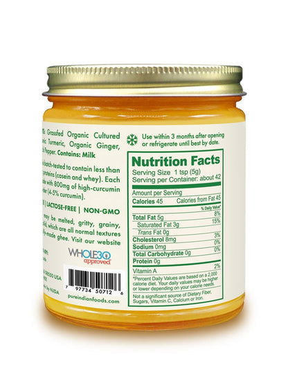 Turmeric Superghee™, Grassfed & Certified Organic - 7.5 oz