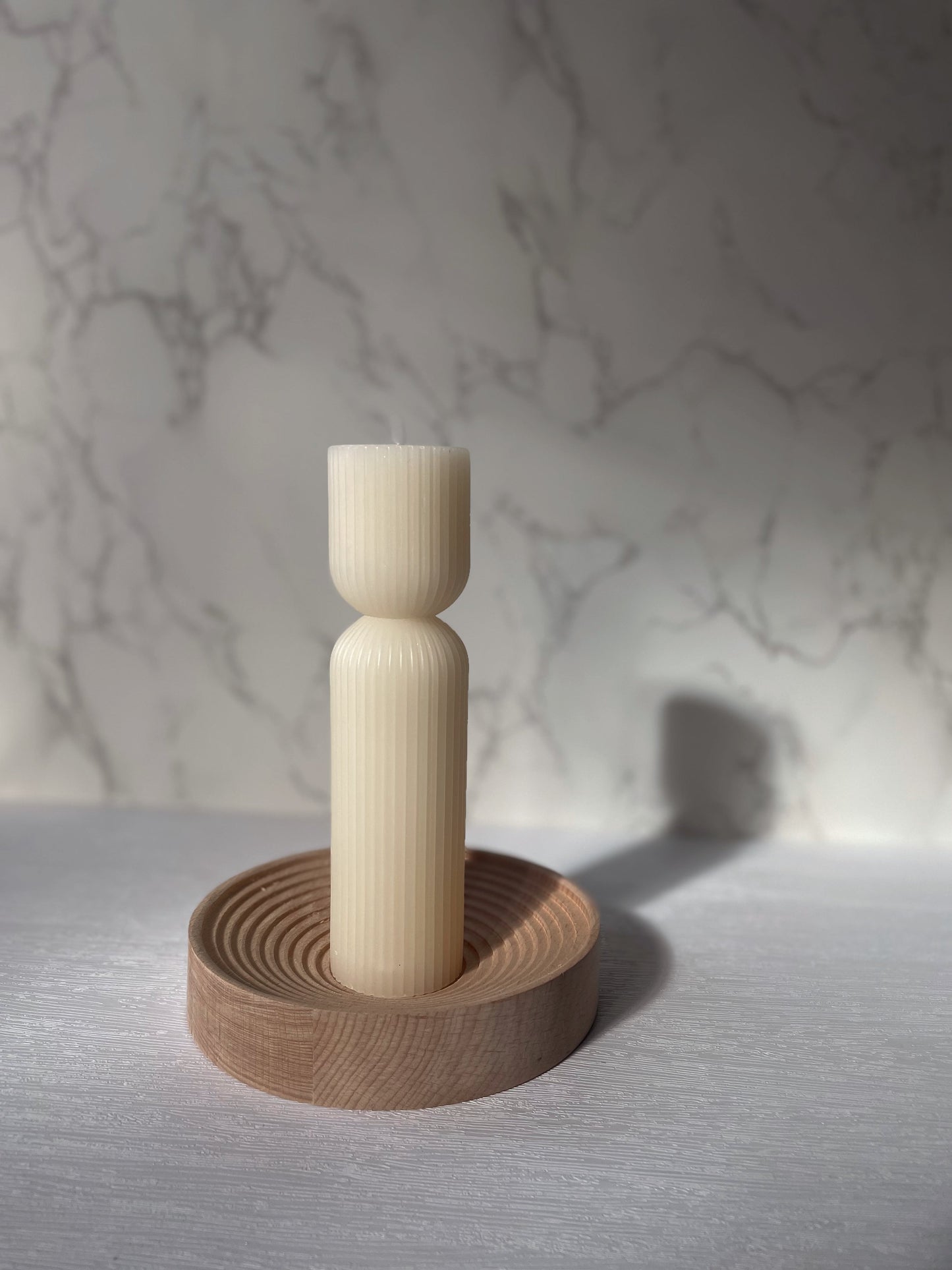 Hourglass Ribbed Candle