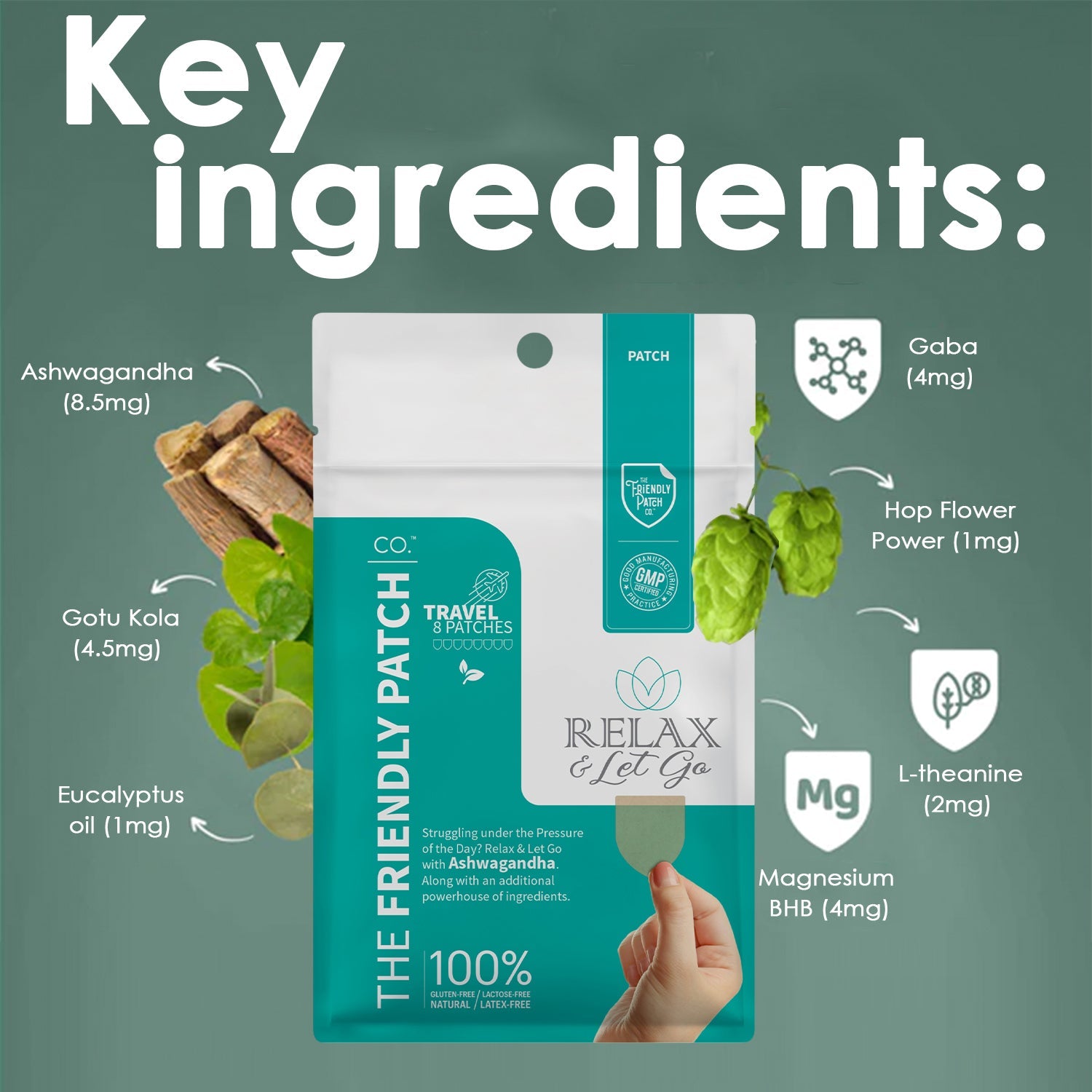 Zen - Relax & Let Go travel patches 8 pack