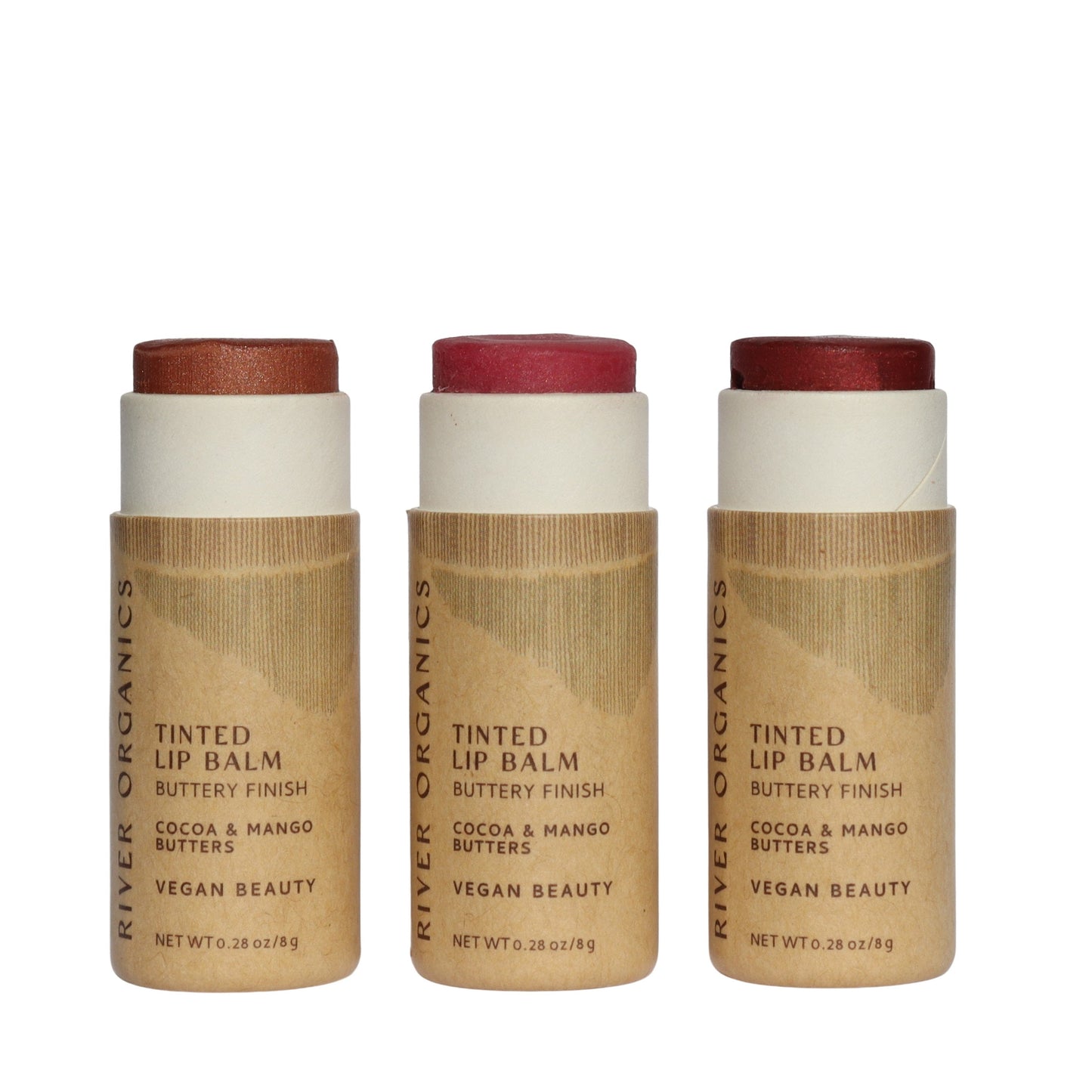 Set of 3 Tinted Vegan Lip Balms