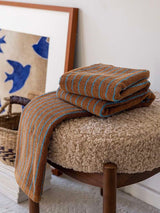 Ultra Soft Absorbent Retro Stripe Bath Towel - 100% Organic Cotton