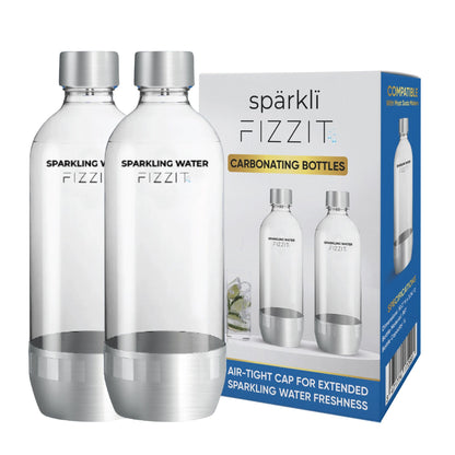 Replacement Bottle for Universal Soda Makers, Soda Stream Carbonating Sparkling Water Machine 1 Liter | 2 Pack