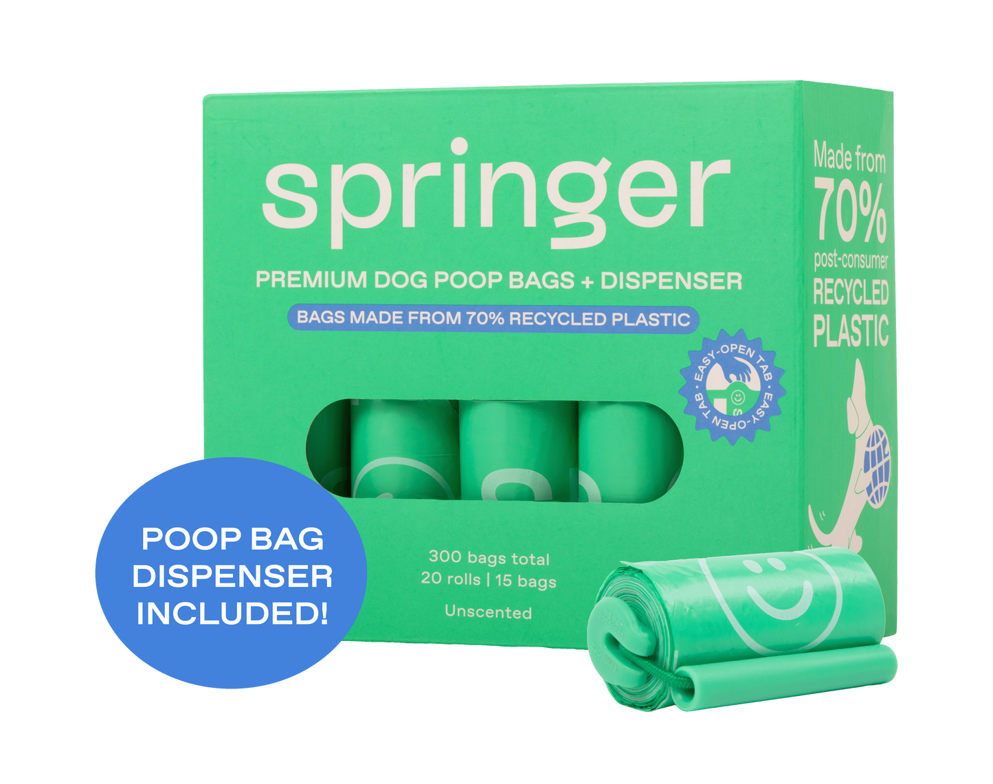 300 Premium Dog Poop Bags - 20 Rolls