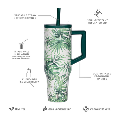 Commuter 40oz Tumbler - Monstera