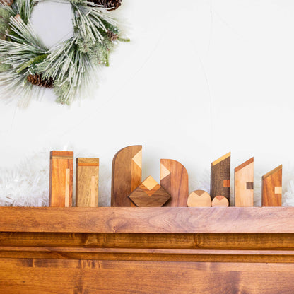 Modern Wood Nativity Scene by Upavim Crafts