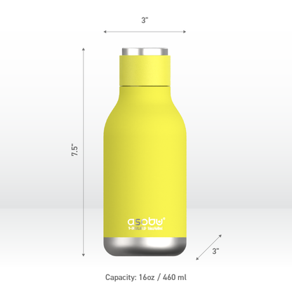 Urban Insulated and Double Walled Stainless Steel Bottle 16 Ounce by Asobu (Lime) by ASOBU®