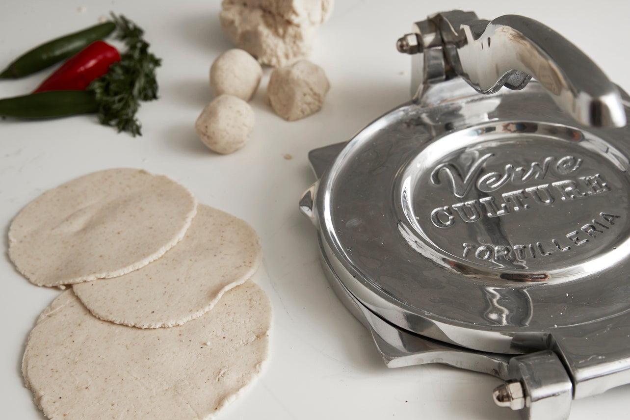 XL Tortilla Press - Polished Aluminum by Verve Culture