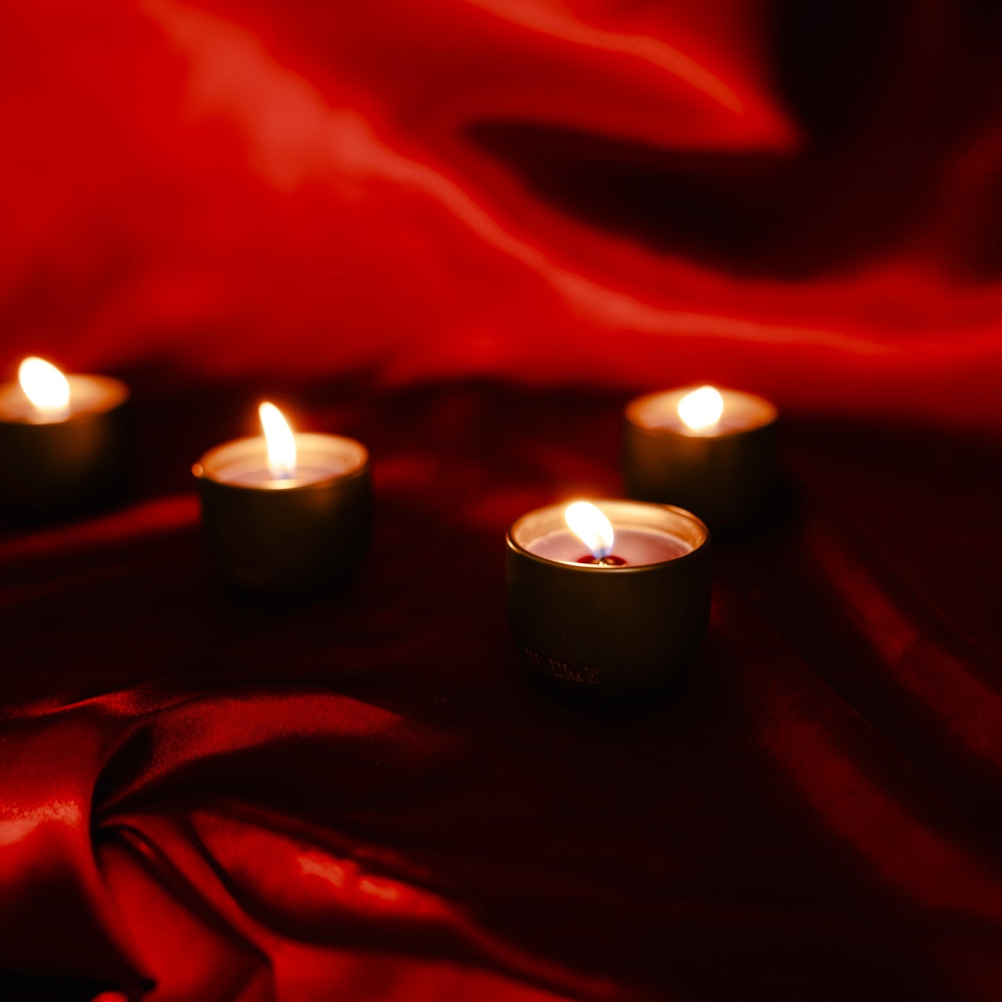 Black Ceramic Collection: 4-Piece Travel Votives | Red Box