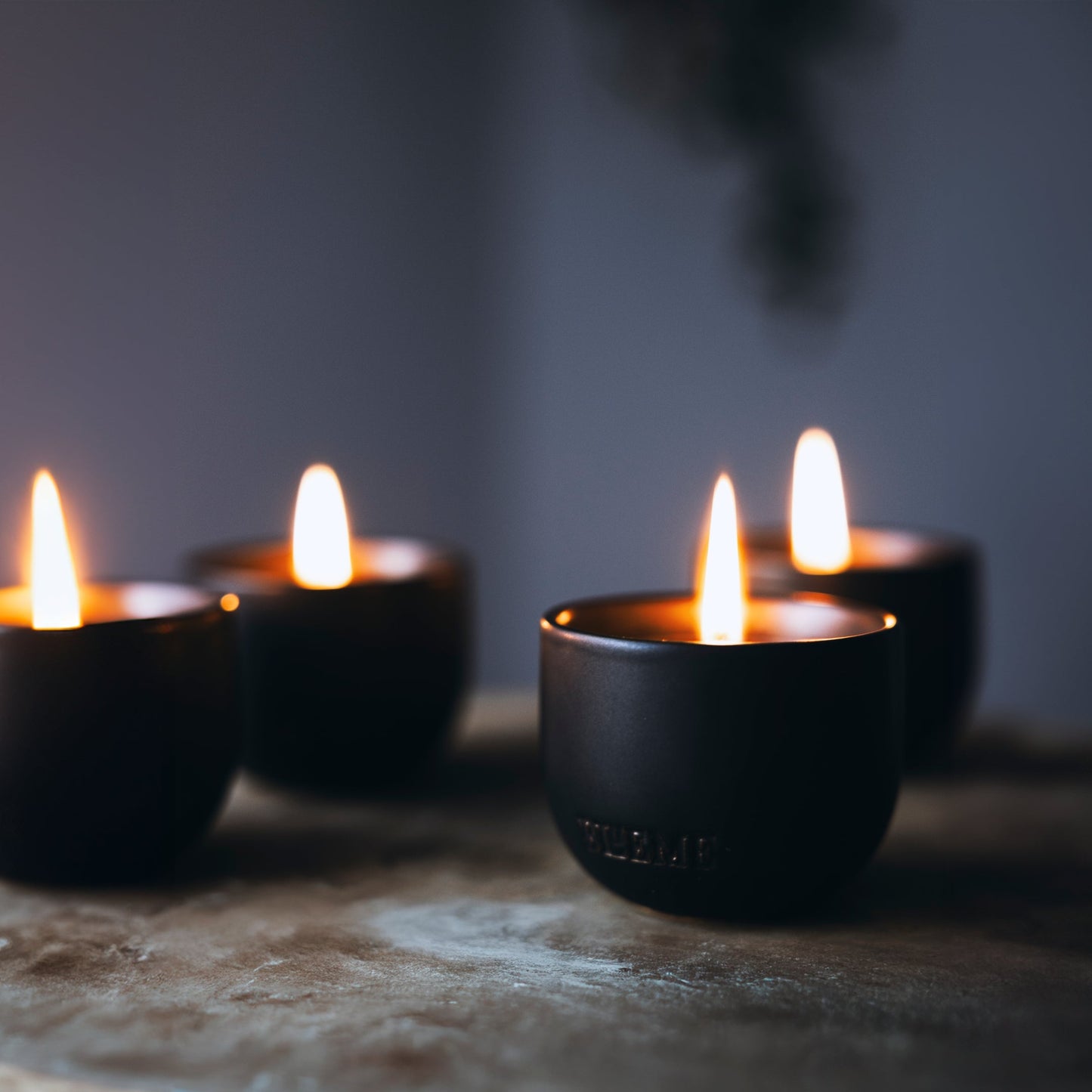 Black Ceramic Candle | Votives