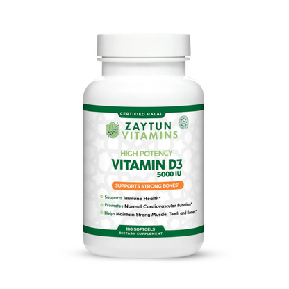 Halal Vitamin D3 5000 IU Softgels