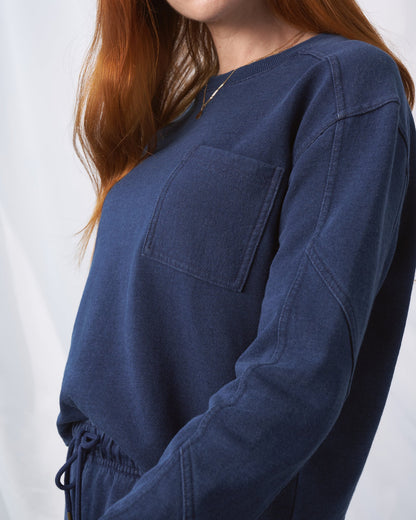 Organic Indigo Cropped Sweatshirt by United By Blue