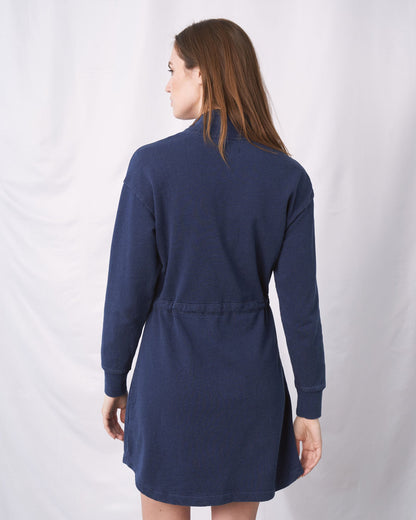 Organic Indigo Terry Mini Dress by United By Blue