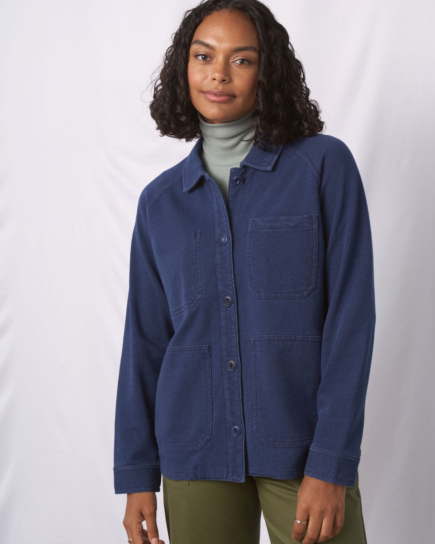 Organic Indigo Terry Chore Coat by United By Blue