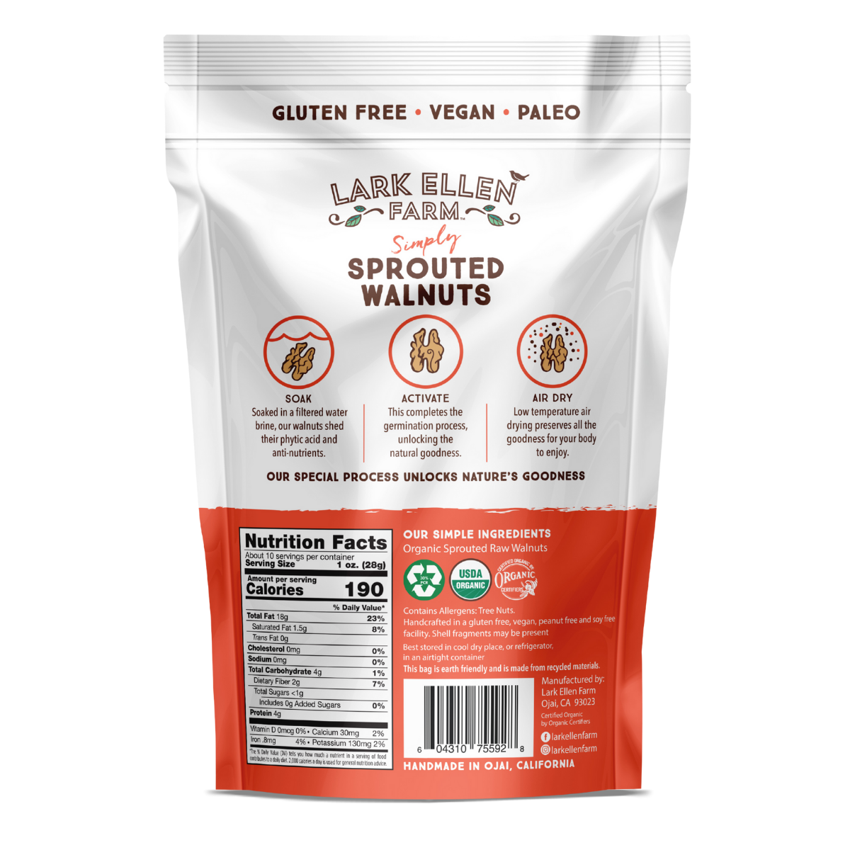 Organic Sprouted Walnut Halves