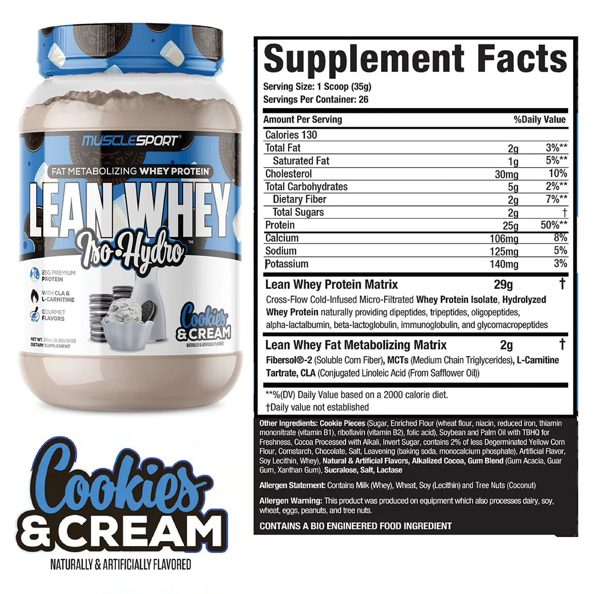 Musclesport Lean Whey ISO Hydro Gourmet Protein