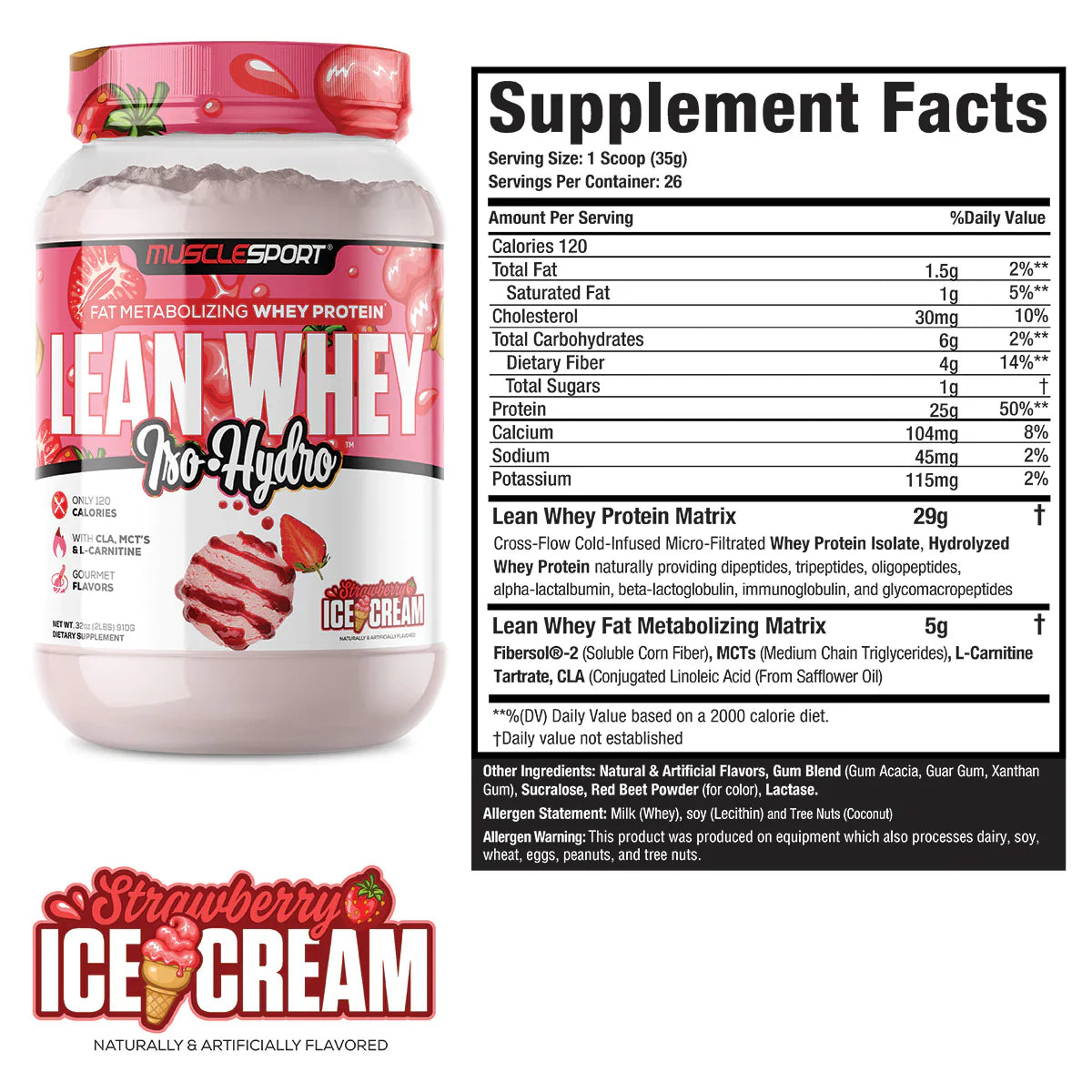 Musclesport Lean Whey ISO Hydro Gourmet Protein