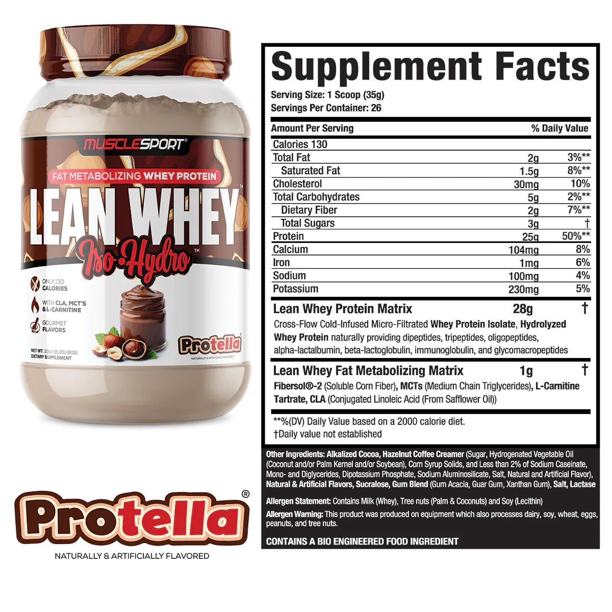 Musclesport Lean Whey ISO Hydro Gourmet Protein