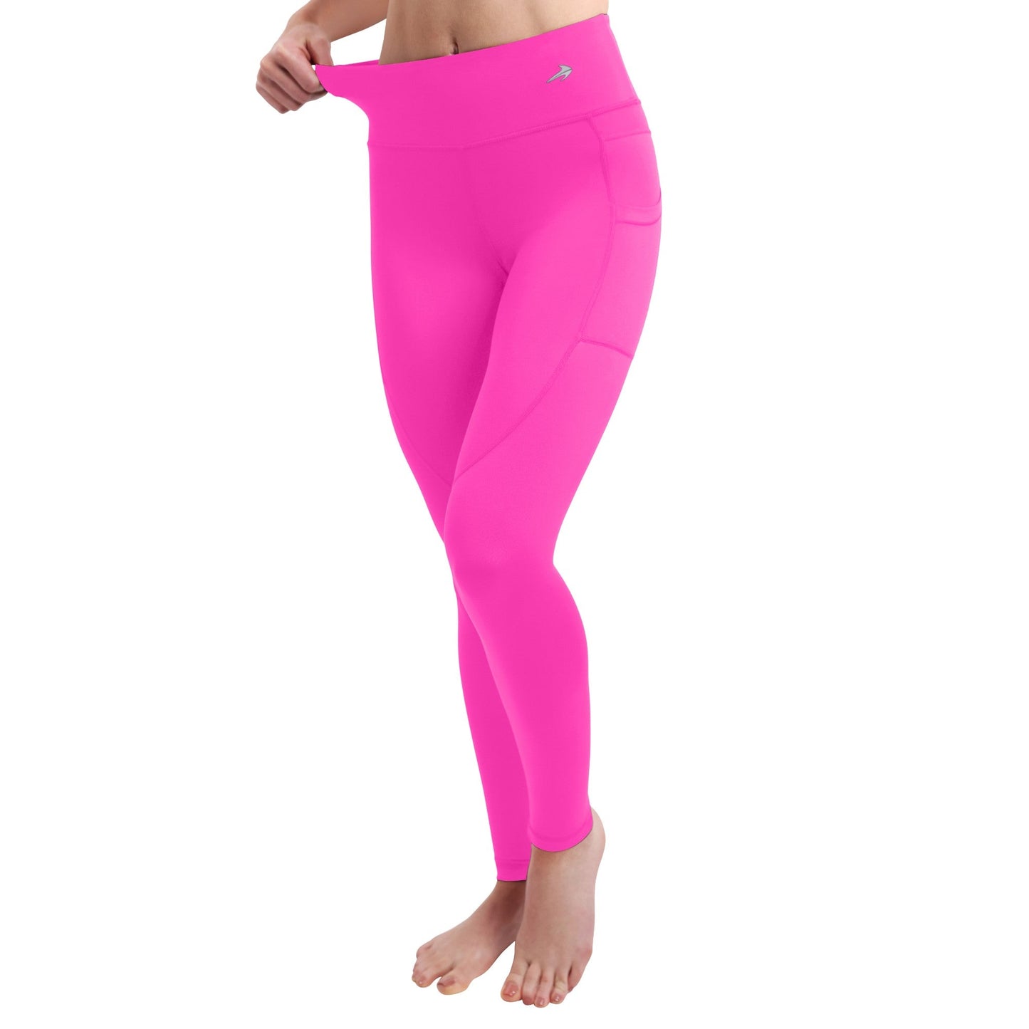 Women's Compression Leggings W/ Pockets - Pink