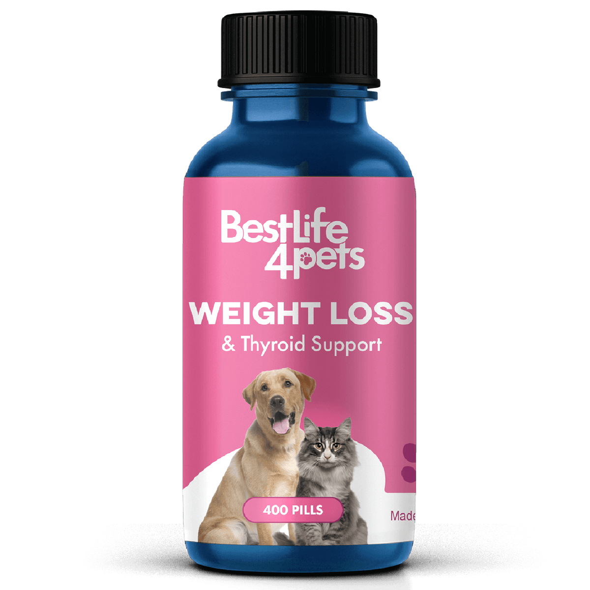 Natural Weight Loss & Thyroid Support Supplement for Dogs & Cats by BestLife4Pets