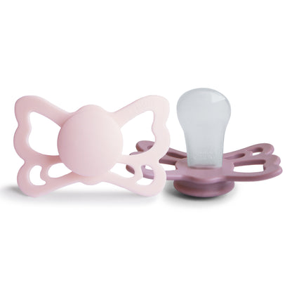 FRIGG Butterfly Anatomical Silicone Pacifier 2-Pack (6-18 Months)