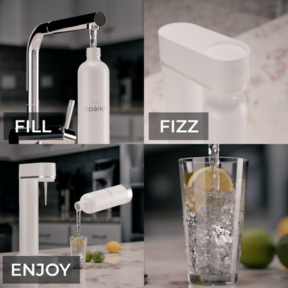 Fizzit Spärklï Carbonated Water Soda Maker with Stainless Steel Bottle Included