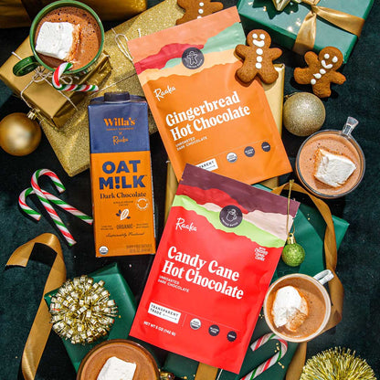 Holiday Hot Chocolate Oat Milk Bundle by Raaka Chocolate