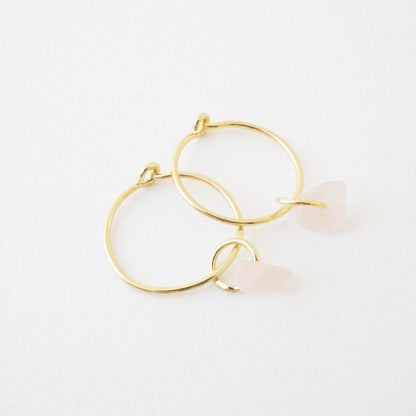 Wishing Crystal Hoop Earrings by Honeycat