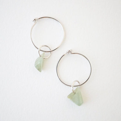 Wishing Crystal Hoop Earrings by Honeycat