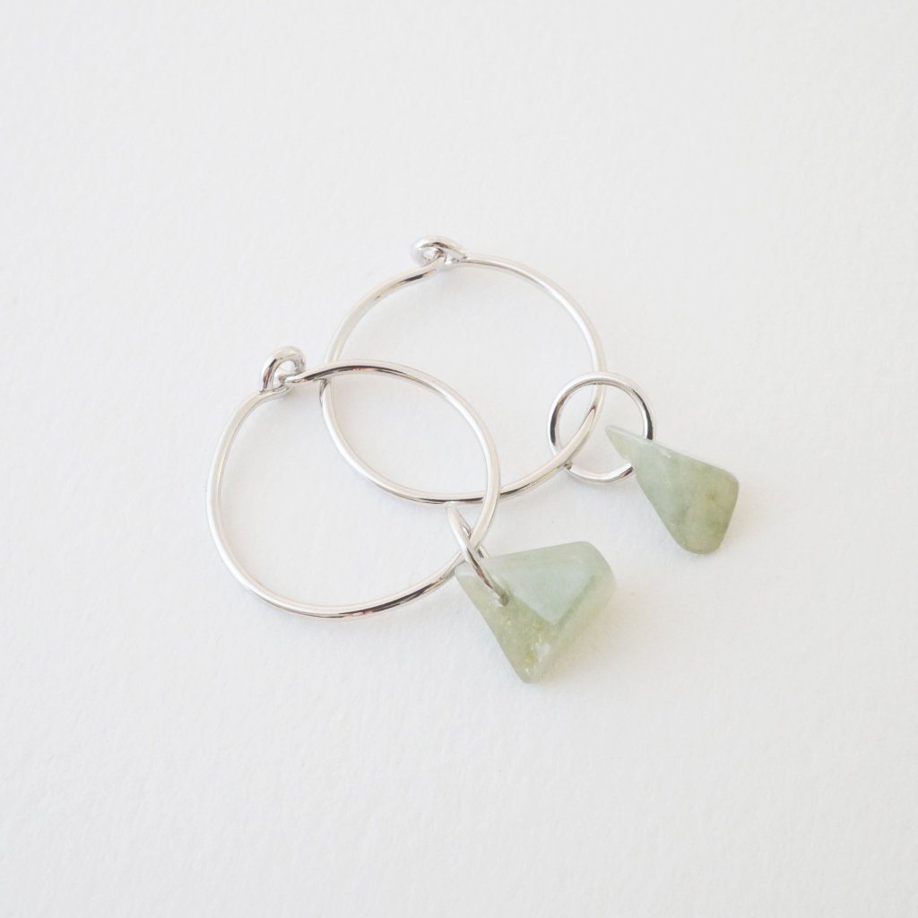 Wishing Crystal Hoop Earrings by Honeycat